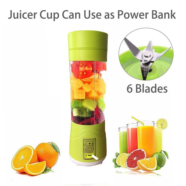 Portable Usb Electric Juicer - 6 Blades