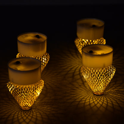 Flameless And Smokeless Decorative Candles Acrylic Led Tea Light Candle For Gifting House Light For Balcony Room Birthday Christmas Festival Events Decor Candles (12 Pieces)