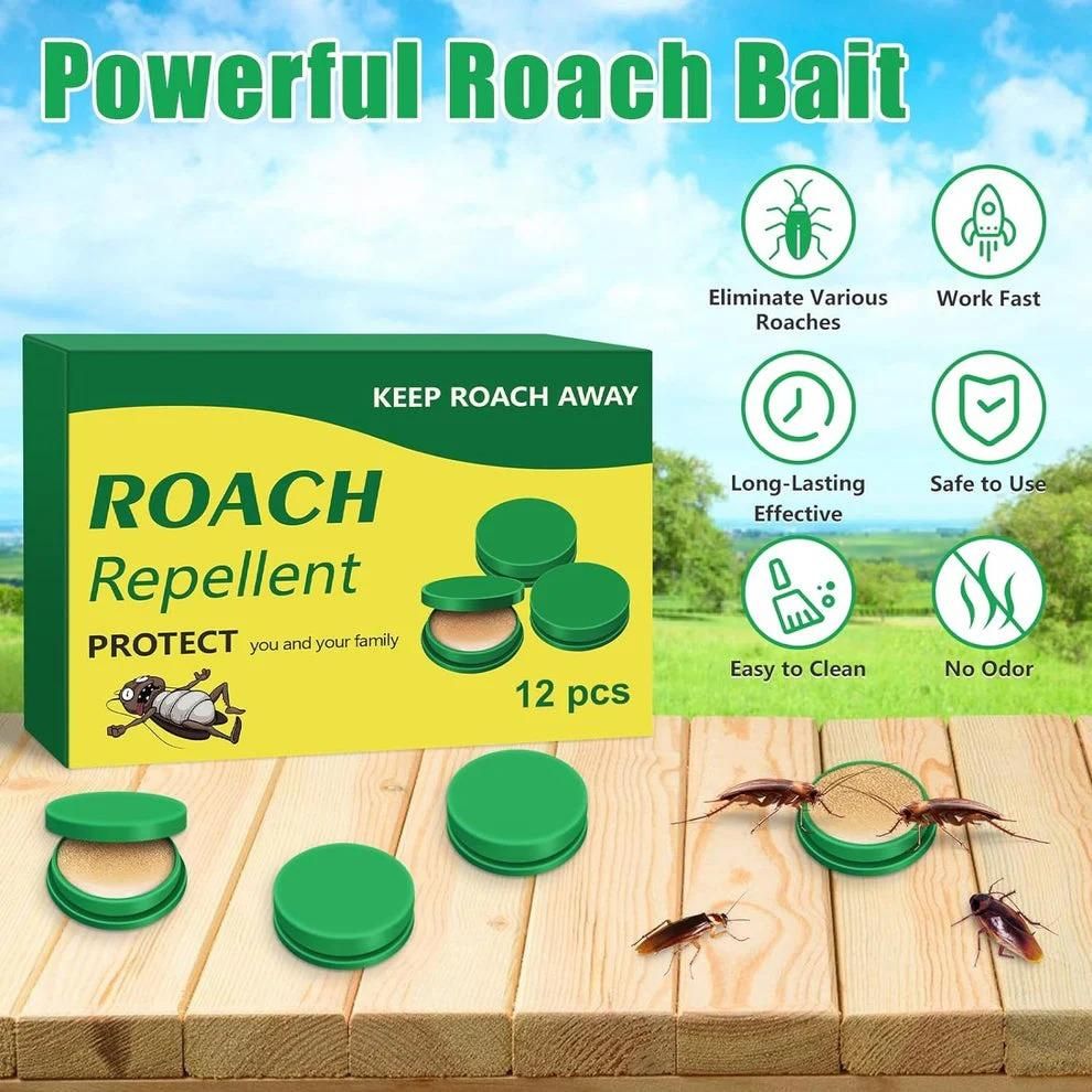 Cockroach killer gel for Kitchens Bathrooms Cabinets | Roach Repellent for Cockroaches for Indoor or outdoor (Pack of 2)  (12 pc in 1  Pack)