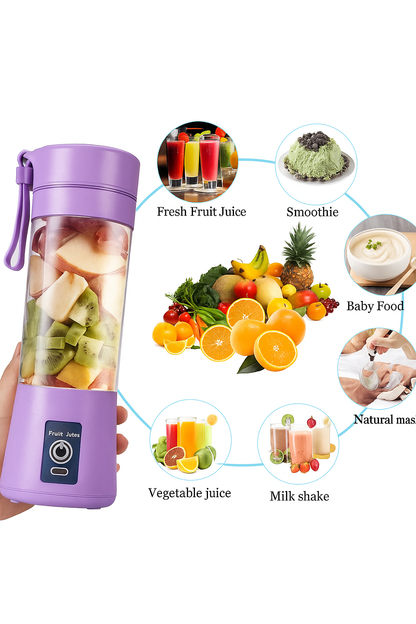 Portable Usb Electric Juicer - 6 Blades