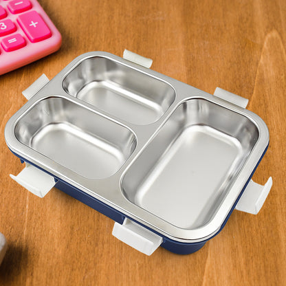 3-Compartment Transparent Stainless Steel Lunch Box For Kids Tiffin Box Lunch Box Lunch Box For Kids Insulated Lunch Box Lunch Box For Office