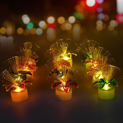 Fiber Optic Light Mini Color Change Led Table Centerpieces  Light Up Candle - Pack Of 12