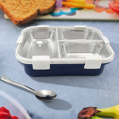 3-Compartment Transparent Stainless Steel Lunch Box For Kids Tiffin Box Lunch Box Lunch Box For Kids Insulated Lunch Box Lunch Box For Office